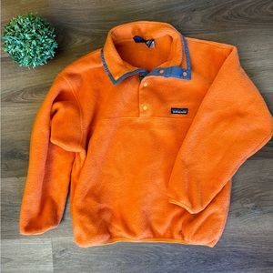 Patagonia Orange Micro D Snap T kids Pullover